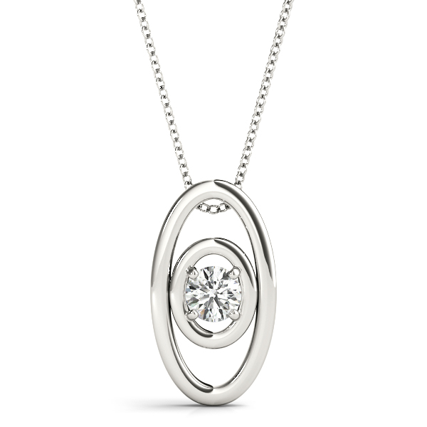 Oval Shape Solitaire Pendant