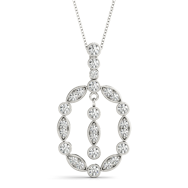 Vintage Tear Drop Miligrain Fashion Pendant