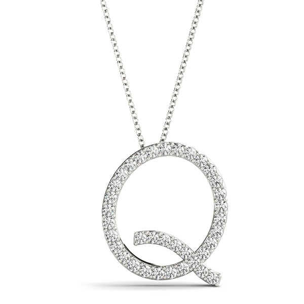 Initial Letter Q Pendants