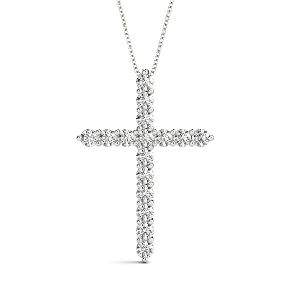 Shared Prong Cross Pendants