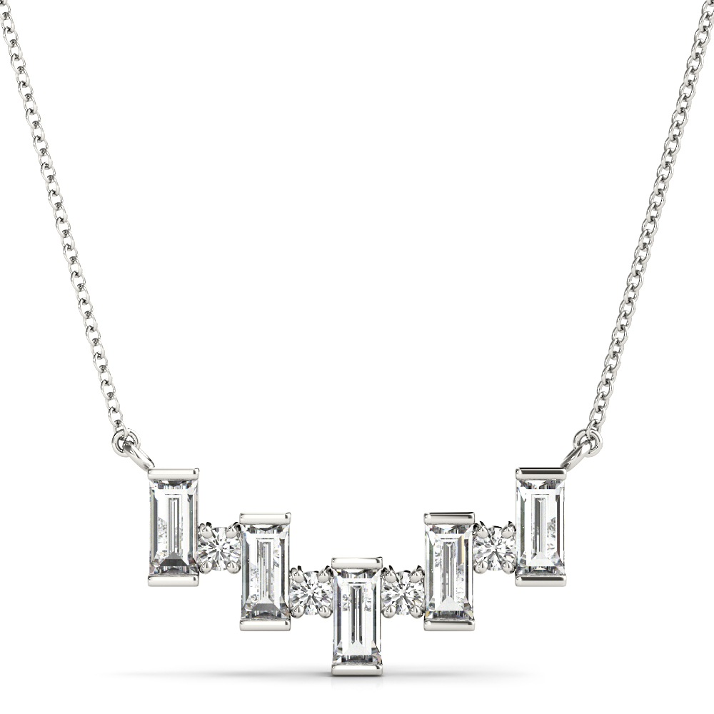 Emerald & Round Horizontal Pendant