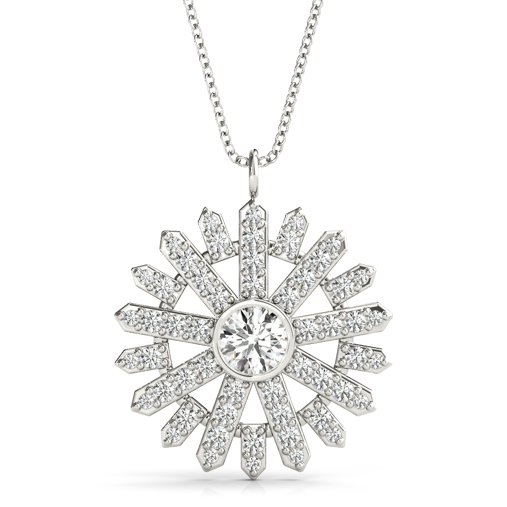 Bezel Set Circle Fashion Pendants