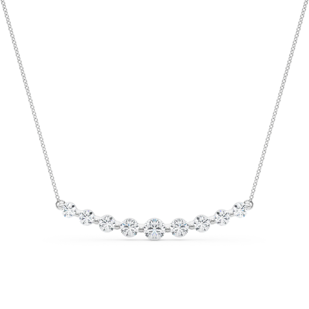 Curved Single Shared Prong Bar Pendant