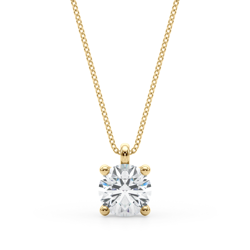 Four Prong Solitaire Diamond Pendant
