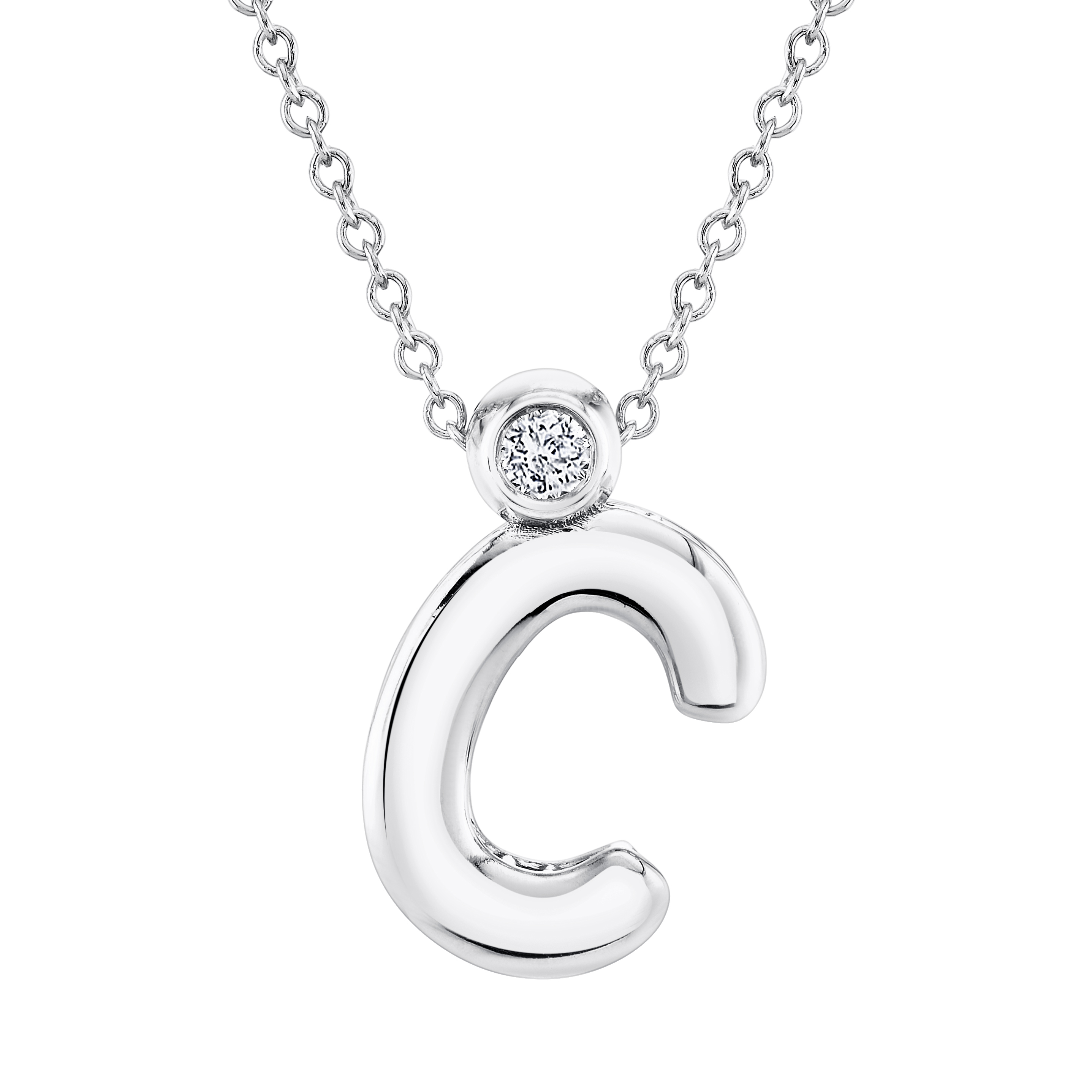 Light Weight C Initial Pendant