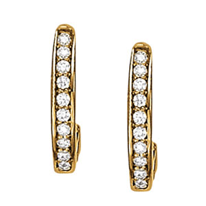 Single Row J-Hoop Earrings