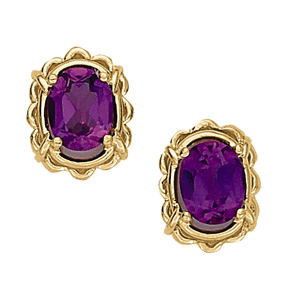 Vintage-Inspired Oval Earring Studs