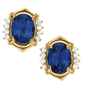 Vintage-Inspired Oval Earring Studs