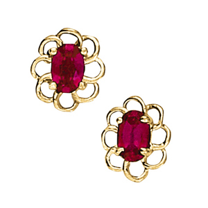 Vintage-Inspired Oval Earring Studs