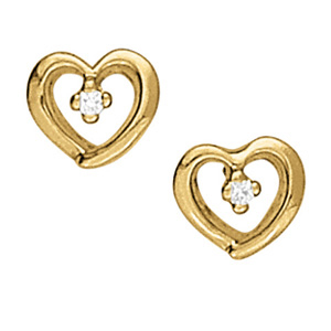 Accented Heart Shape Earrings