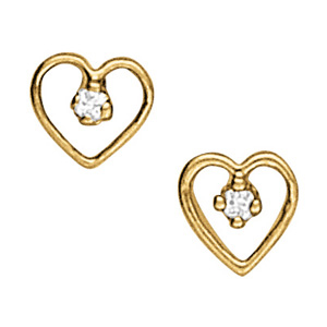 Accented Heart Shape Earrings