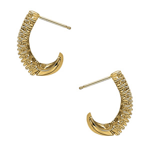 3-Row J-Hoop Earrings