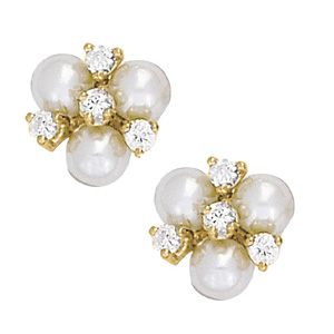 Cluster Pearl Earrings