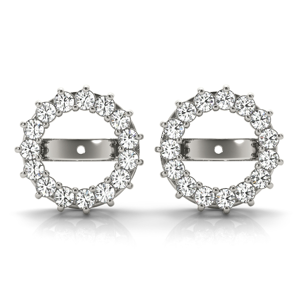 Round Halo Earring Jackets (8.2 mm)