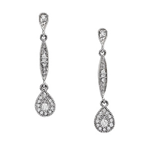 Vintage Cluster Milgrain Earrings