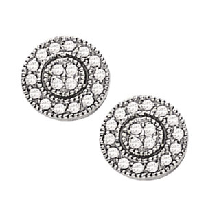 Vintage Cluster Milgrain Earrings