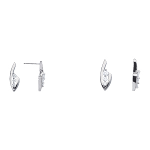 3-Stone Stud Earrings