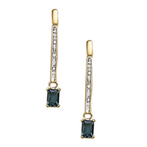 Emerald Color Drop Earrings