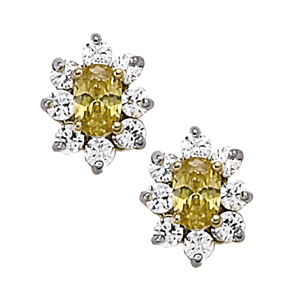 Oval Cluster Color Ring