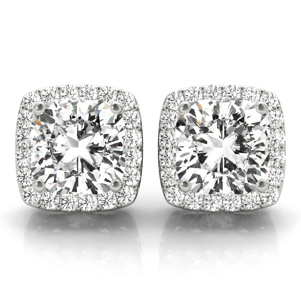 Cushion Halo Studs