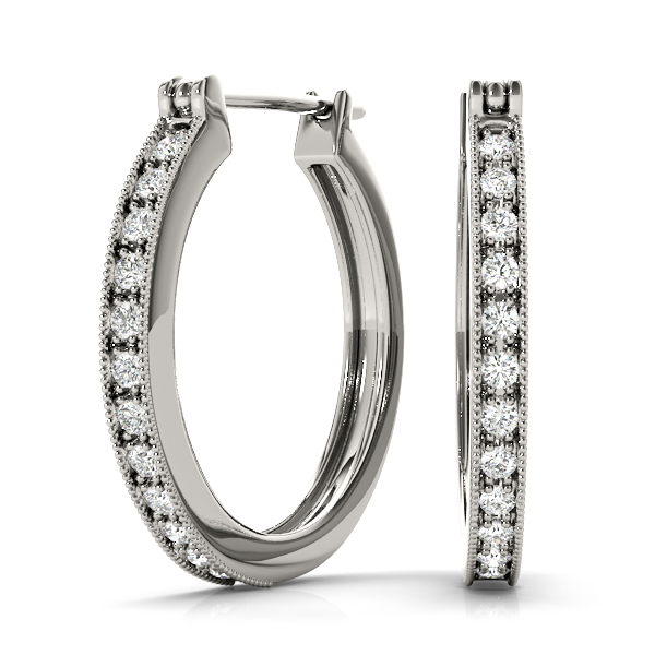 Milgrain Fashion Hoop Earrings