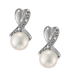 Pearl Button Shape Earrings