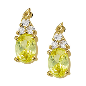 Oval Shape Drop Earrings
