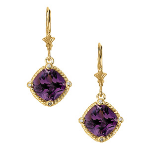 Cushion Shape Color Earrings