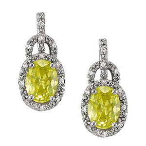 Oval Color Earrings