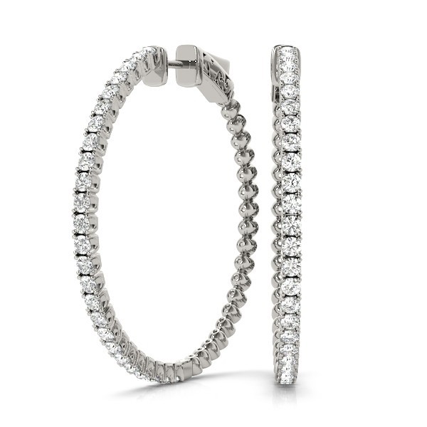 Round Vault Lock Hoop Earrings