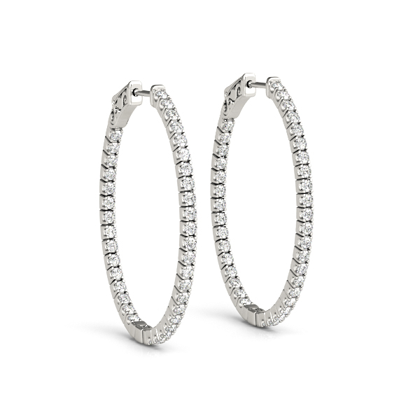Oval Inside-Outside Vault Lock Hoop Earrings