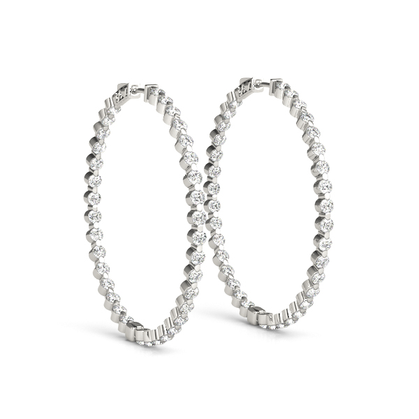 Round Shaped Inside-Out Hoop Earrings