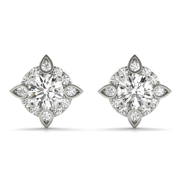 Round Fashion Halo Studs