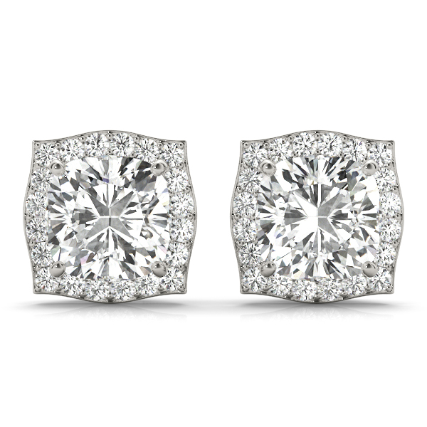 Cushion Halo Studs