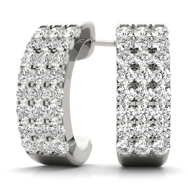 Multirow Huggie Hoop Earrings