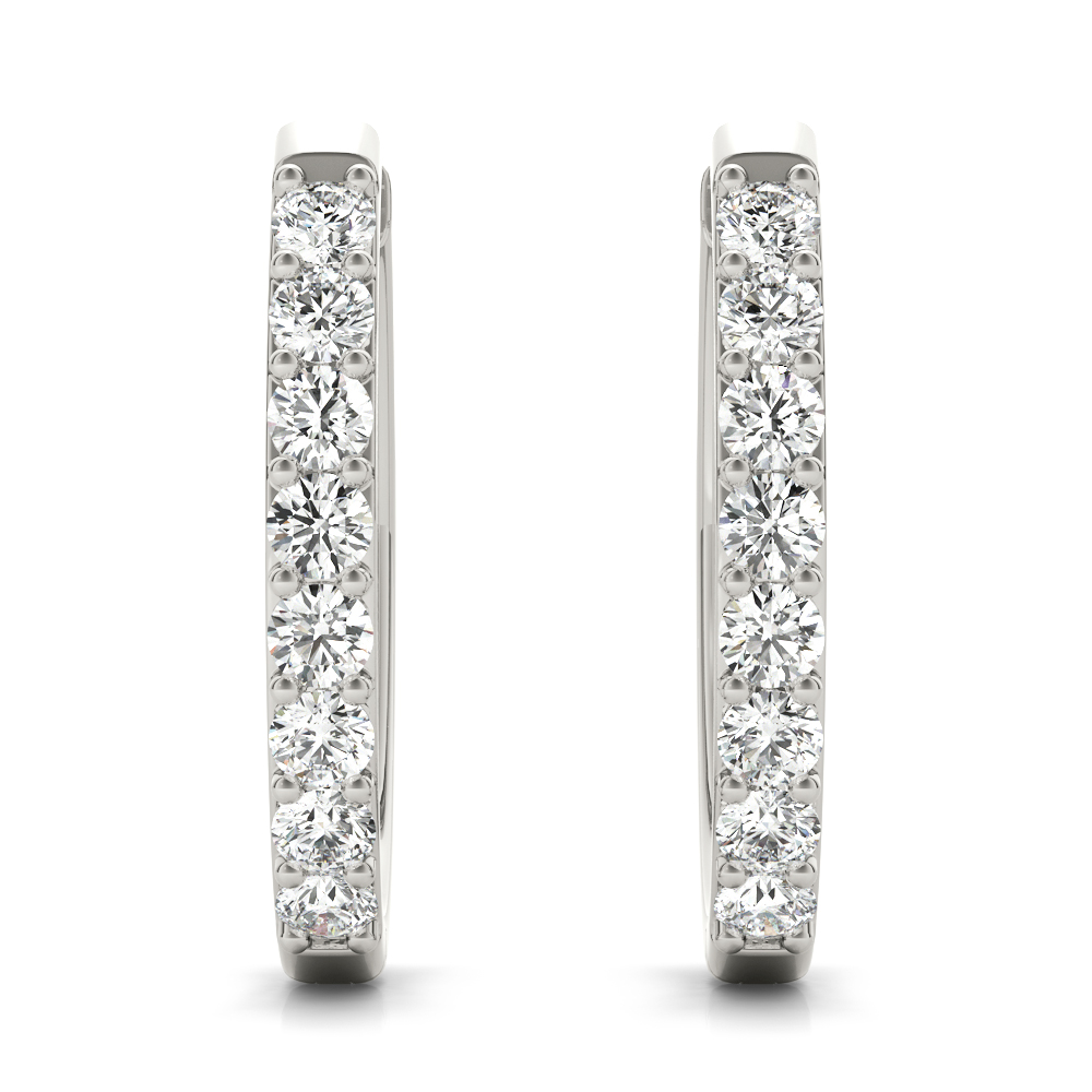 Shared-Prong Hoop Earrings