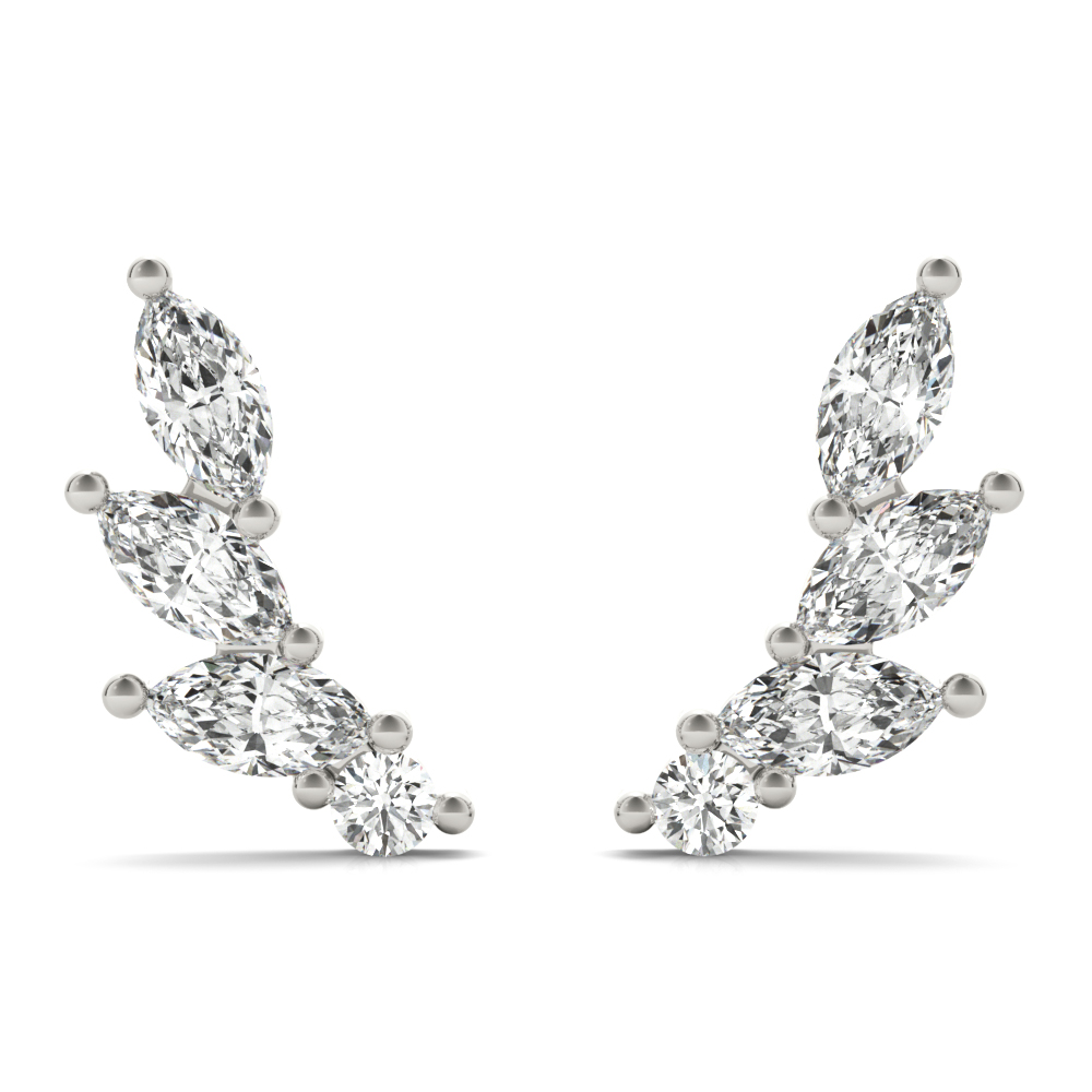 Marquise Shape Ear Climbers