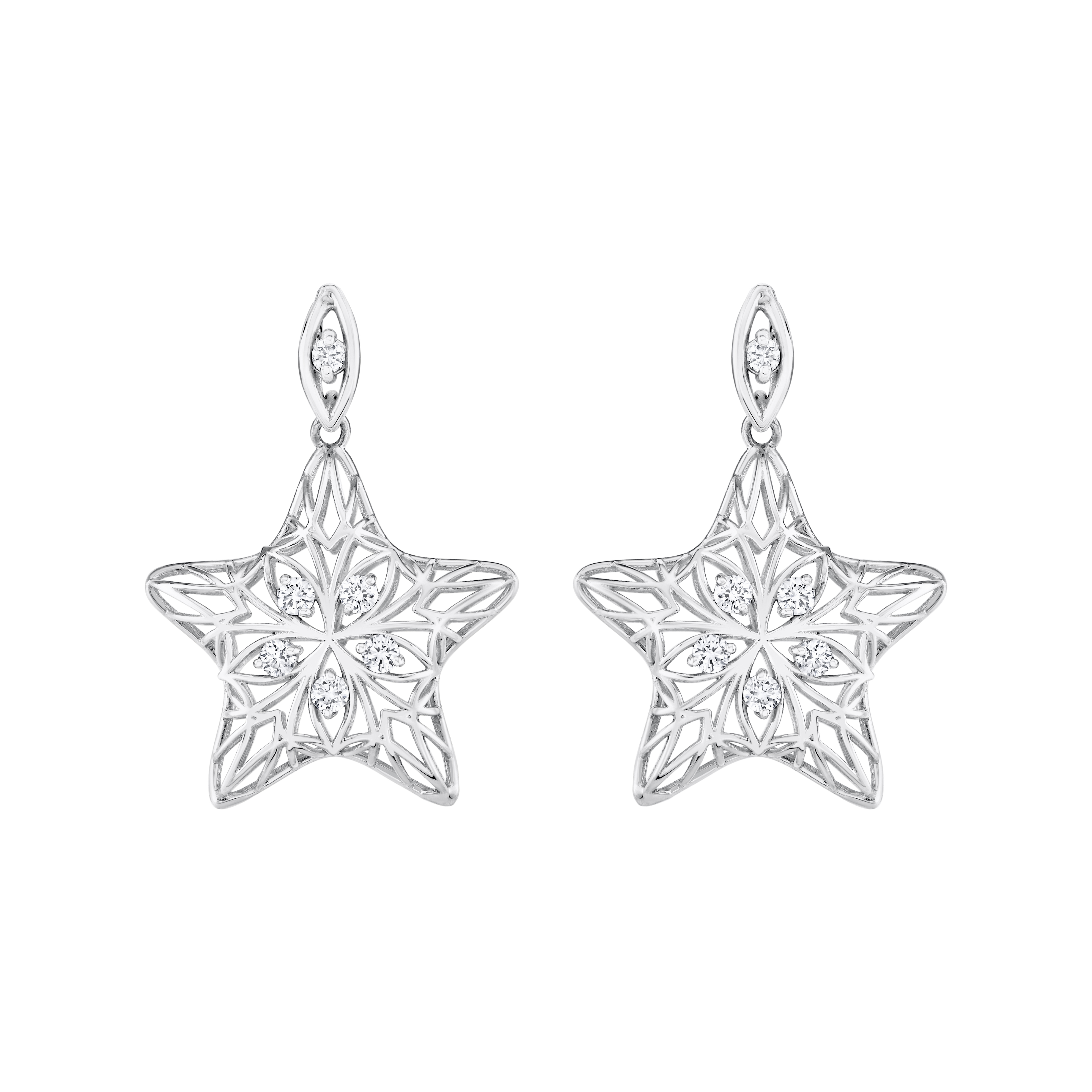 Light Weight Puffy Star Earrings (16 MM)