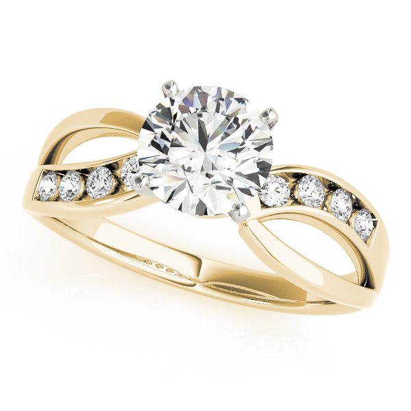 Channel Set Bypass Peg Head Engagement Ring