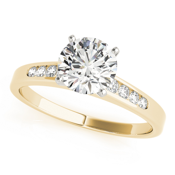 Single Row Channel Set Engagement Ring