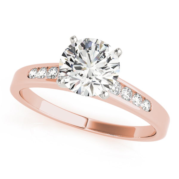 Single Row Channel Set Engagement Ring