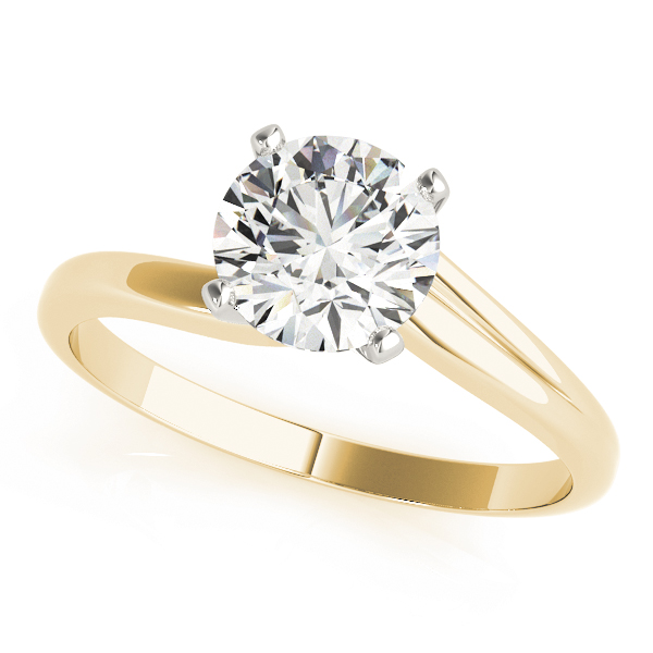 Solitaire Swirl Engagement Ring