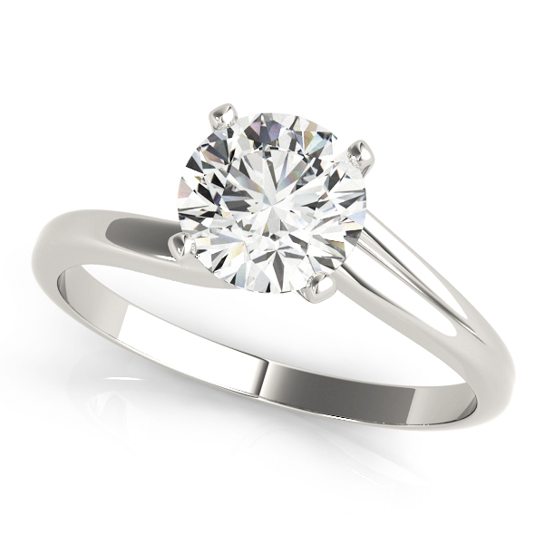 Solitaire Swirl Engagement Ring