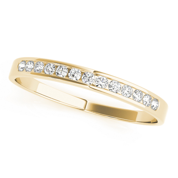 Channel Set Wedding Band