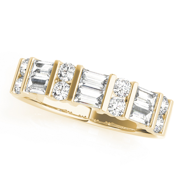 Fancy Shape Baguette Bar Set Wedding Bands