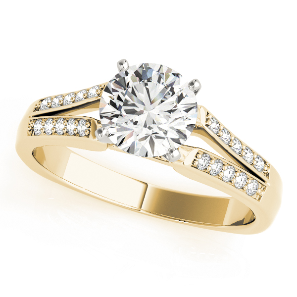 Split Shank Peg Head Engagement Ring