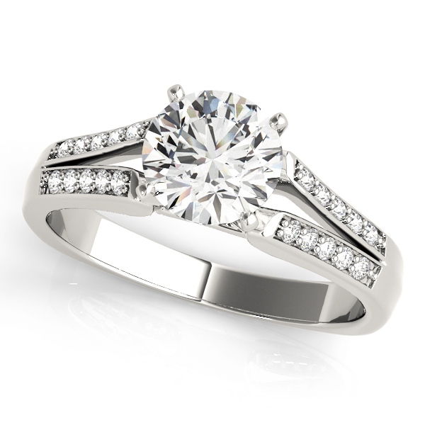 Split Shank Peg Head Engagement Ring