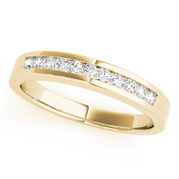 Single Row Channel Set Wedding Band