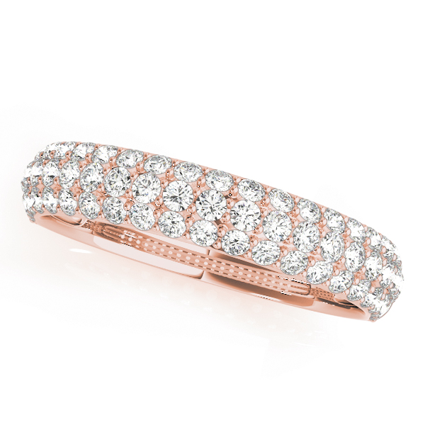 Multirow Pavé Wedding Band