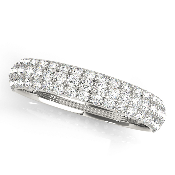 Multirow Pavé Wedding Band